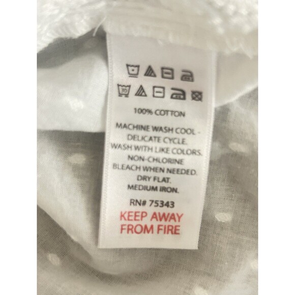 Marina Luna Womens S Eyelet Embroidered White PJ Shorts or Swim cover Shorts NWT - Picture 6 of 12